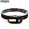 Multifunctional USB Charging Head Lamp COB Outdoor Emergency Headworn Flashlight 18650 Battery Lamp