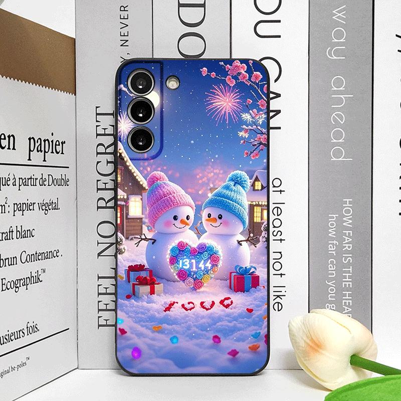Рождественский Зимний Милый Снеговик Пара Чехол для Телефона для Honor Huawei 200 Lite 100 400 PRO 80 90 X9 Magic 7 6 Lite 5 Pro Мягкие Чехлы