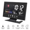 Multifunctional Weather Forecast Alarm Clock Indoor Outdoor Color Screen Display Temperature and Humidity Voice-activated Clock