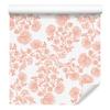 Peach and White Flowers Wallpaper for Living Room and Bedroom 50x1000