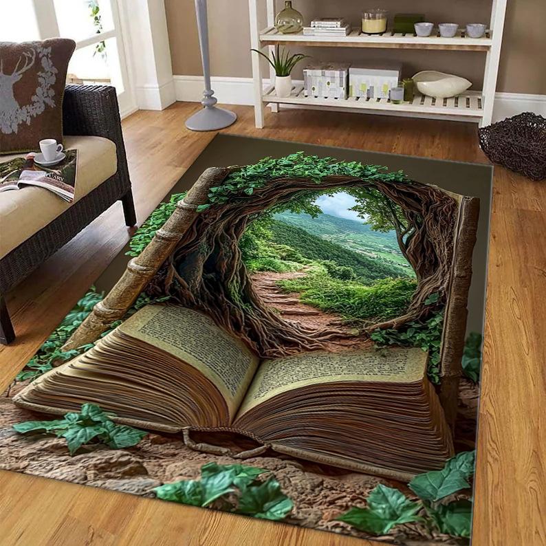 Ковер с принтом для гостиной, спальни, журнального столика, дивана, ковер, устойчивый к грязи и простой в уходе напольный коврик
