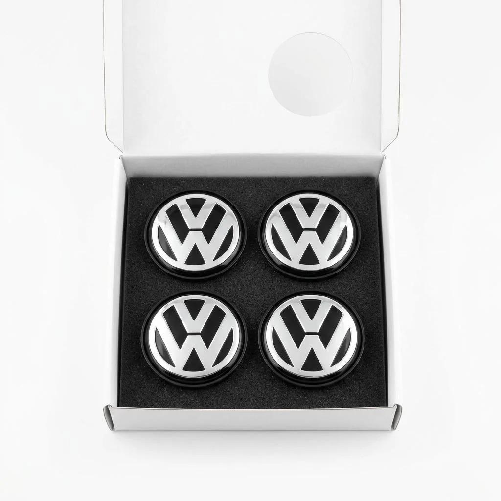 VW 4pcs Set VW Floating Car Wheel Center Caps 56mm/65mm Hubcap Covers for VW Jetta MK5 Golf Passat CC Styling 3B7601171 1J0601171 zs7