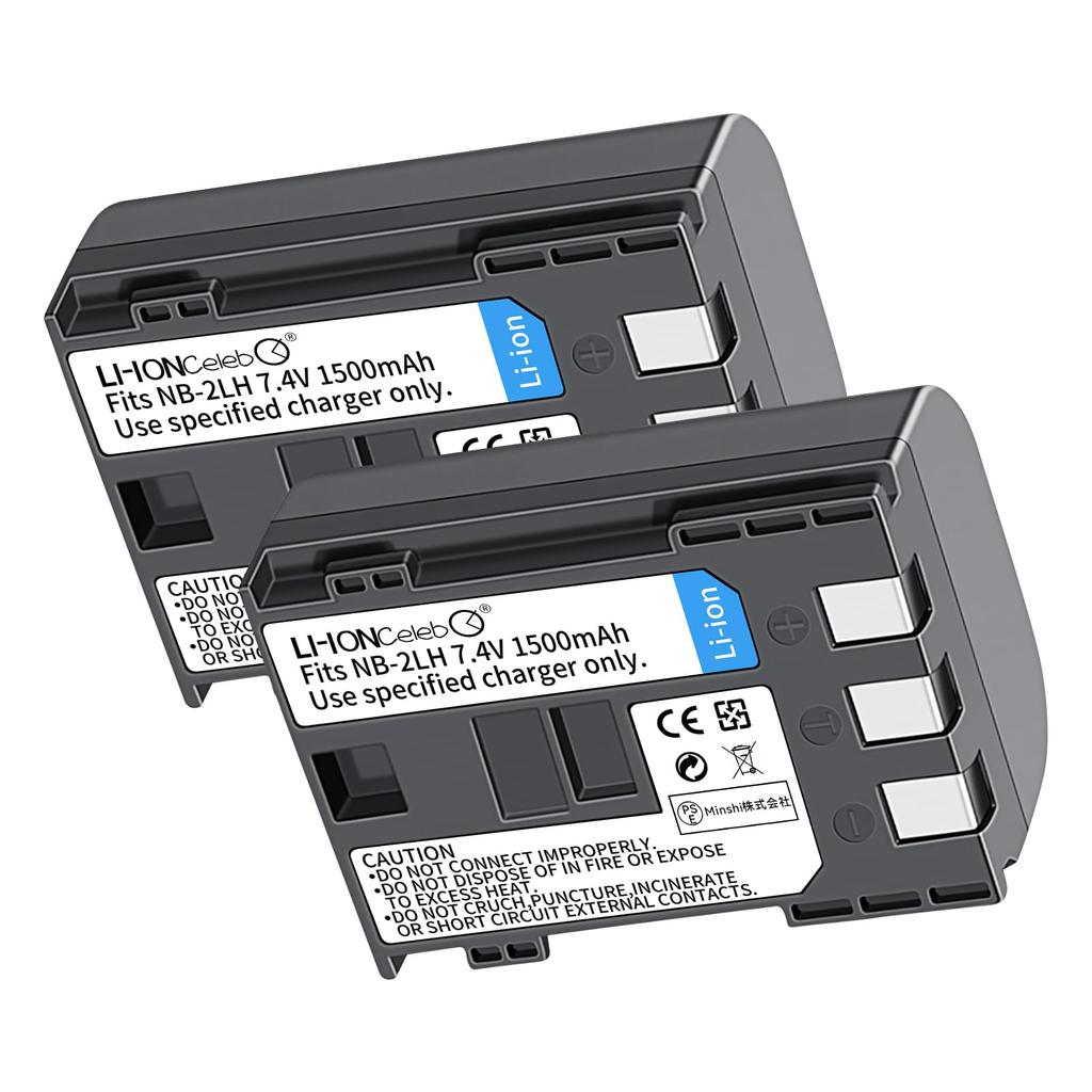 Celeb CANON G9 Compatible Model Camera 1500mAh Large Capacity Replacement High Performance Camera Compatible of Li-ion 7.4V [Set 2]