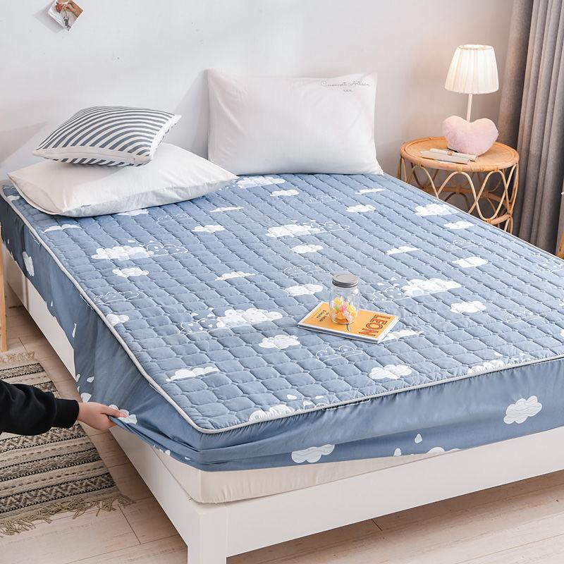 Водонепроницаемый наматрасник, толстая стеганая простыня, модное постельное белье с принтом, королева, король, нескользящая простыня, пылезащитный чехол