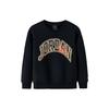 Embroidered Casual Crew Neck Sweatshirt Kids Tops Black JD2242063GS-001