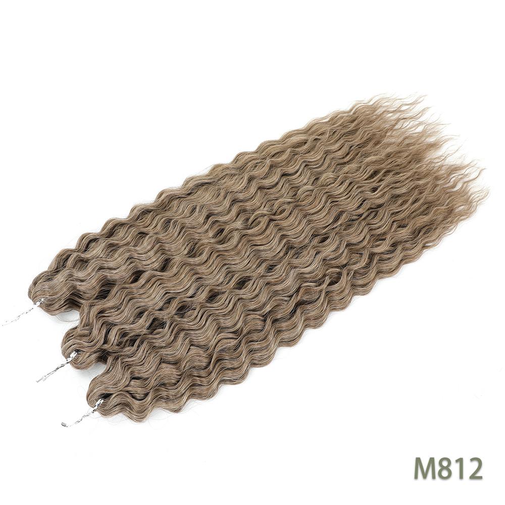 For Twist Crochet Synthetic High-Temp Machine Double Weft 22 Inches 300g 3Pcs/Lot#1B #4 BUG2 Water Wave Extensions Braid