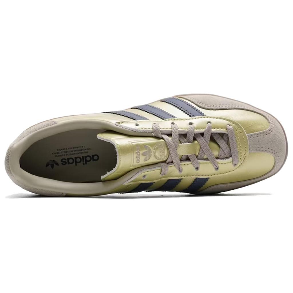 adidas Оригинальные GAZELLE INDOOR Устойчивые к истиранию, Легкие и Дышащие Низкие Скейт-туфли Женские Золотые JR2404