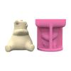 Cute Bear Flower Pots Mold Epoxy Resin Molds Pen Holder Candle Holder Cement Planter Silicone Mould Home Decorations