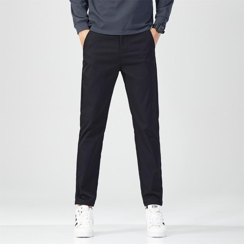 Брюки Мужские Осенне-зимние Новые Мужские Не мнущиеся Деловые Повседневные Брюки Модные Универсальные Свободные Прямые Высокие Мужские Брюки