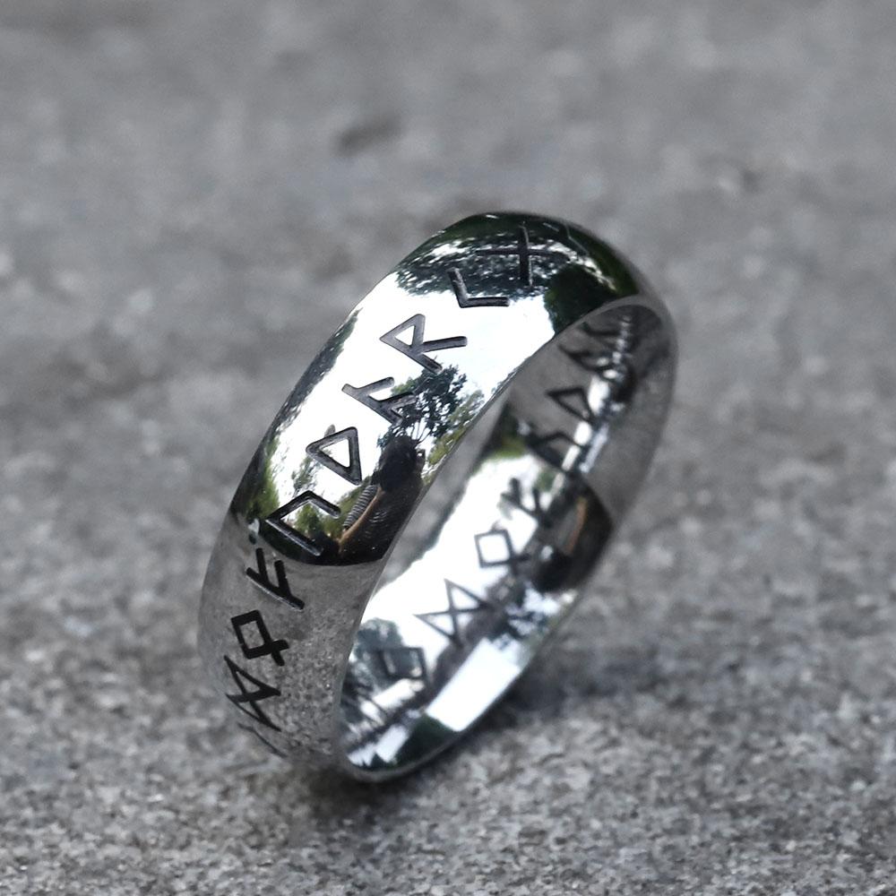 Новое кольцо-цепочка с рунами викингов из нержавеющей стали 316L для мужчин, ретро амулет, ювелирный подарок, бесплатная доставка