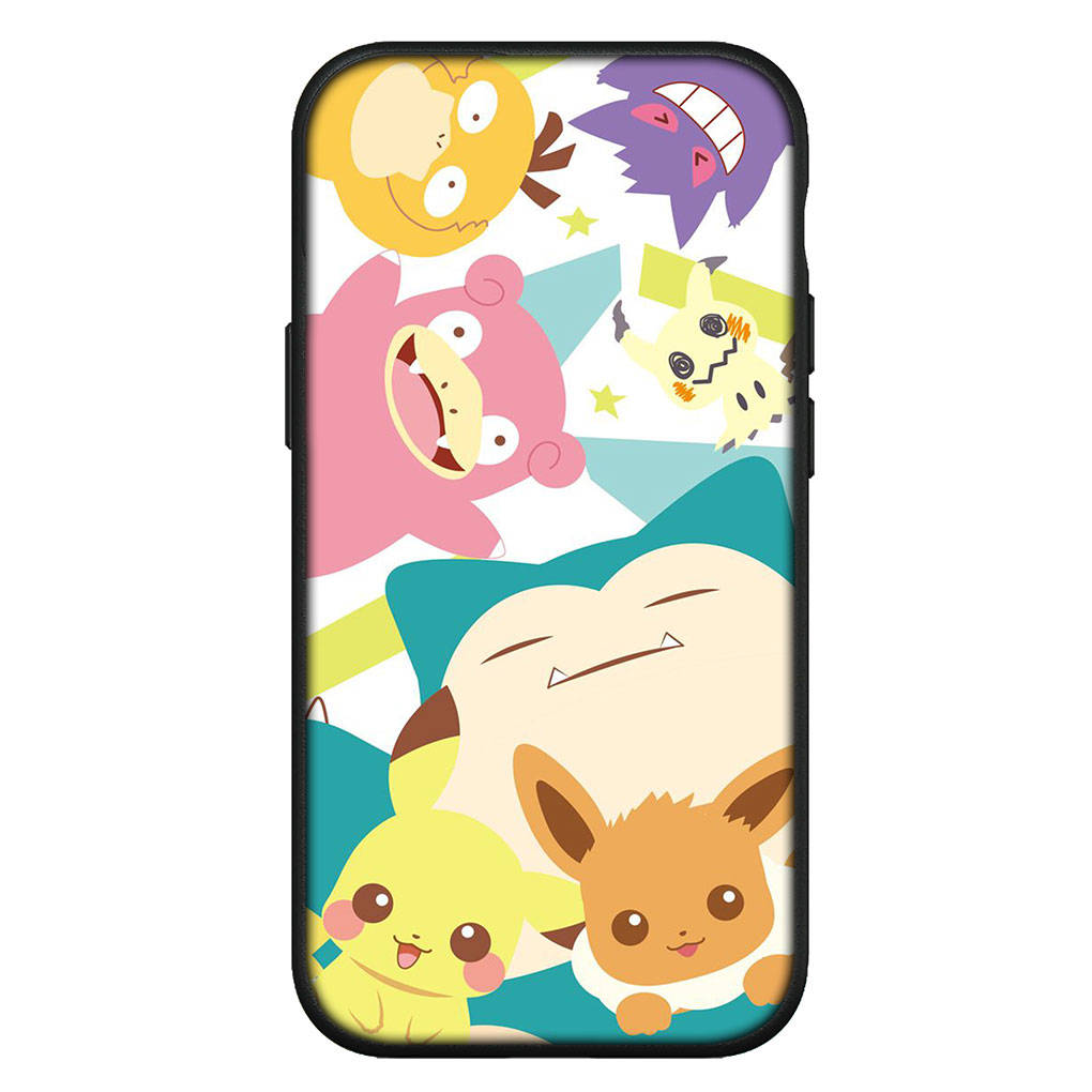 Чехол для iPhone 16 15 Xiaomi Redmi Note 14 13 12 11 Pro Max X 8 16e Samsung Galaxy S25 S24 S23 Moto OPPO Huawei Eevee Pokemon Pikachu милый чехол для телефона
