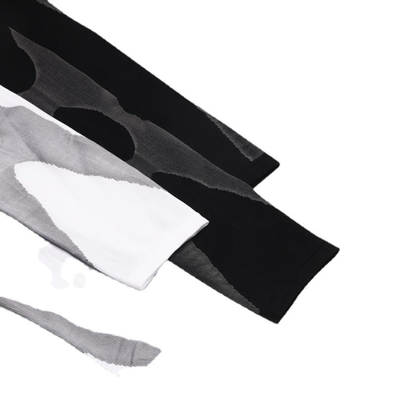 Нарукавники унисекс из полосатого материала Ice Silk — дышащие, высокоэластичные, солнцезащитные для вождения и езды на велосипеде