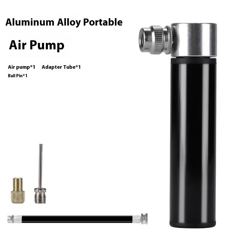 Mini Aluminum Alloy Bicycle Pump Portable Silver Pump Road Mountain Bike Pump Riding Tire Filling Pump Riding Equipment Outdoor