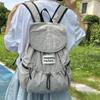 Школьный рюкзак Легкий Повседневный На шнурке Нейлоновый Рюкзак Женский Нишевый Тренд Большая вместимость Откидная крышка Студенческий Рюкзак Рюкзак Девочки