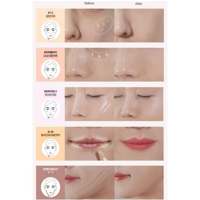 The Saem Консилер Cover Perfection Tip 12 видов
