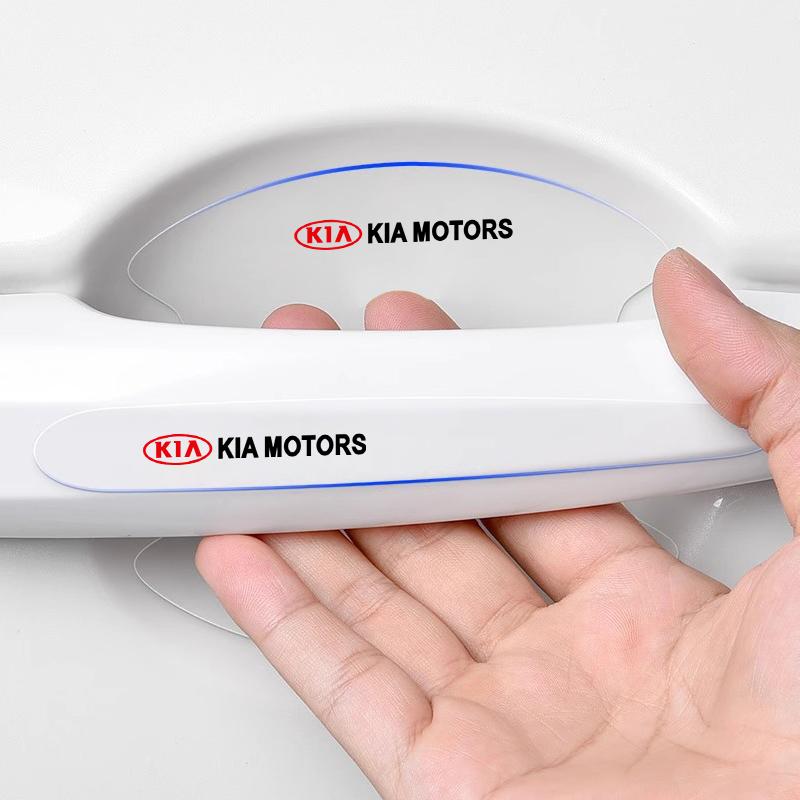 8Pcs TPU Car Door Bowl Anti-scratch Sticker Transparent Film For KIA EV6 Stinger RIO Sorento Picanto Ceed Borrego Syros K4 K5