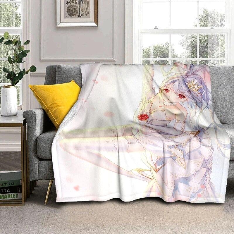 Hot Anime Sexy Girl Soft Plush Sofa Bed Throwing Cartoon Picnic Blankets Modern Flannel Blanket Gedruckt Bettdecke Geschenk Gift