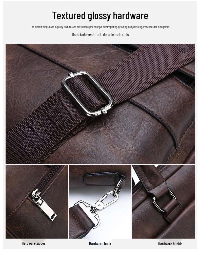 Мужская деловая повседневная сумка-портфель - Сумка через плечо для офиса и путешествий