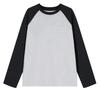 Women's Panda Cute Color Block Raglan Sleeve T-Shirt - Spring/Autumn Loose Fit, Cotton Layered Top