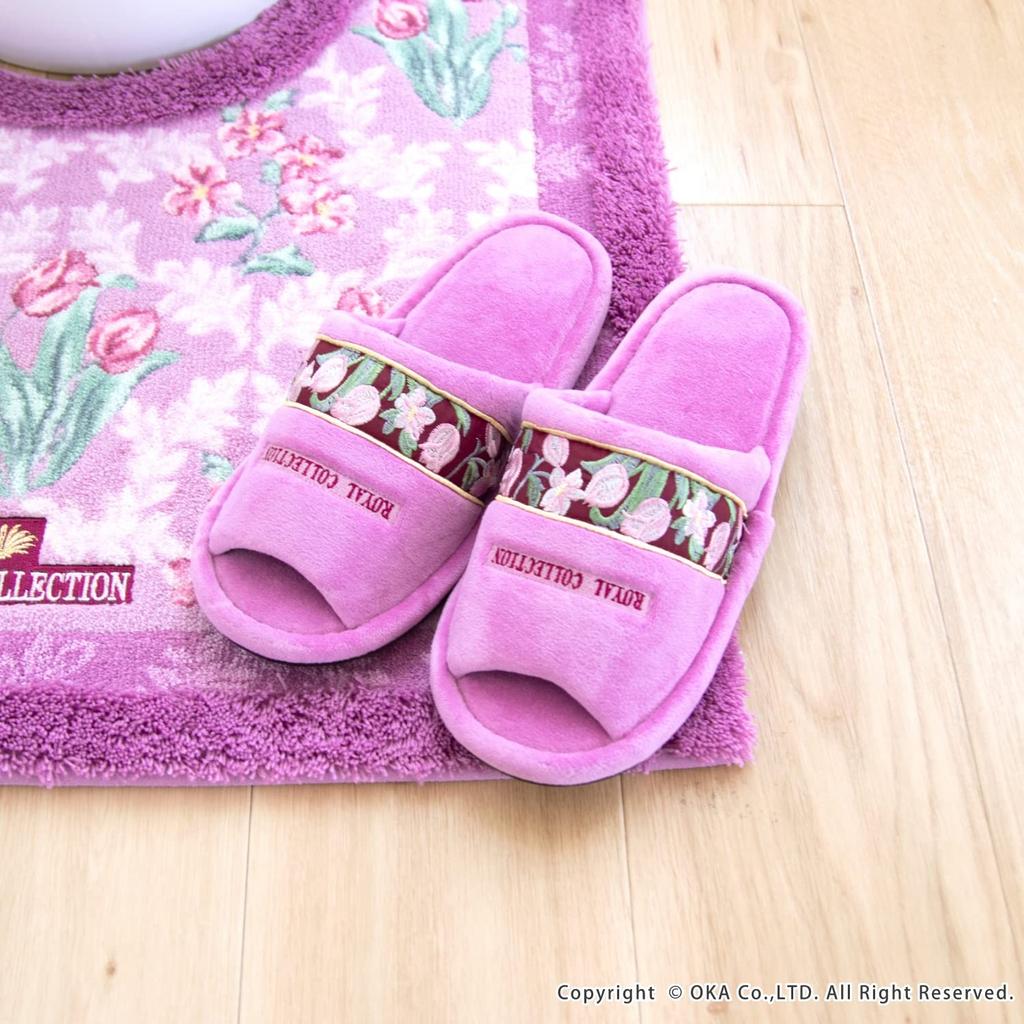Oka Royal Collection Arts Pink Scandinavian Slippers, (Washable, Style)