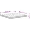 VidaXL Matelas en mousse moyennement doux 200x200 cm 373039