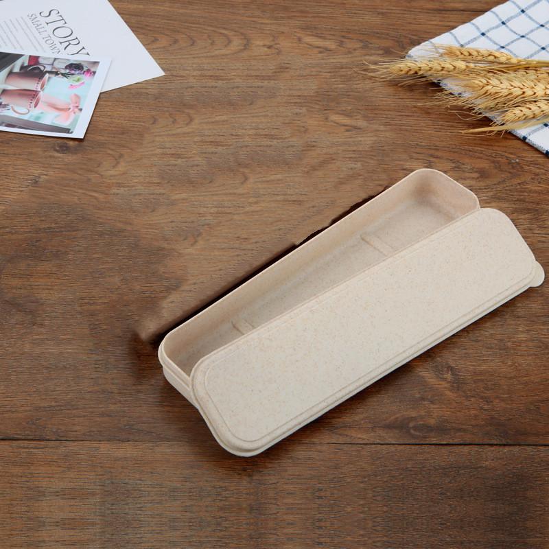 Портативный дорожный ящик для многоразовой посуды для школы и дома, практичный прозрачный чехол для столовых приборов