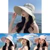 Summer Fashion Floppy Sun Hat With Ponytail Opening Uv Protection For Casual Outdoor Wear