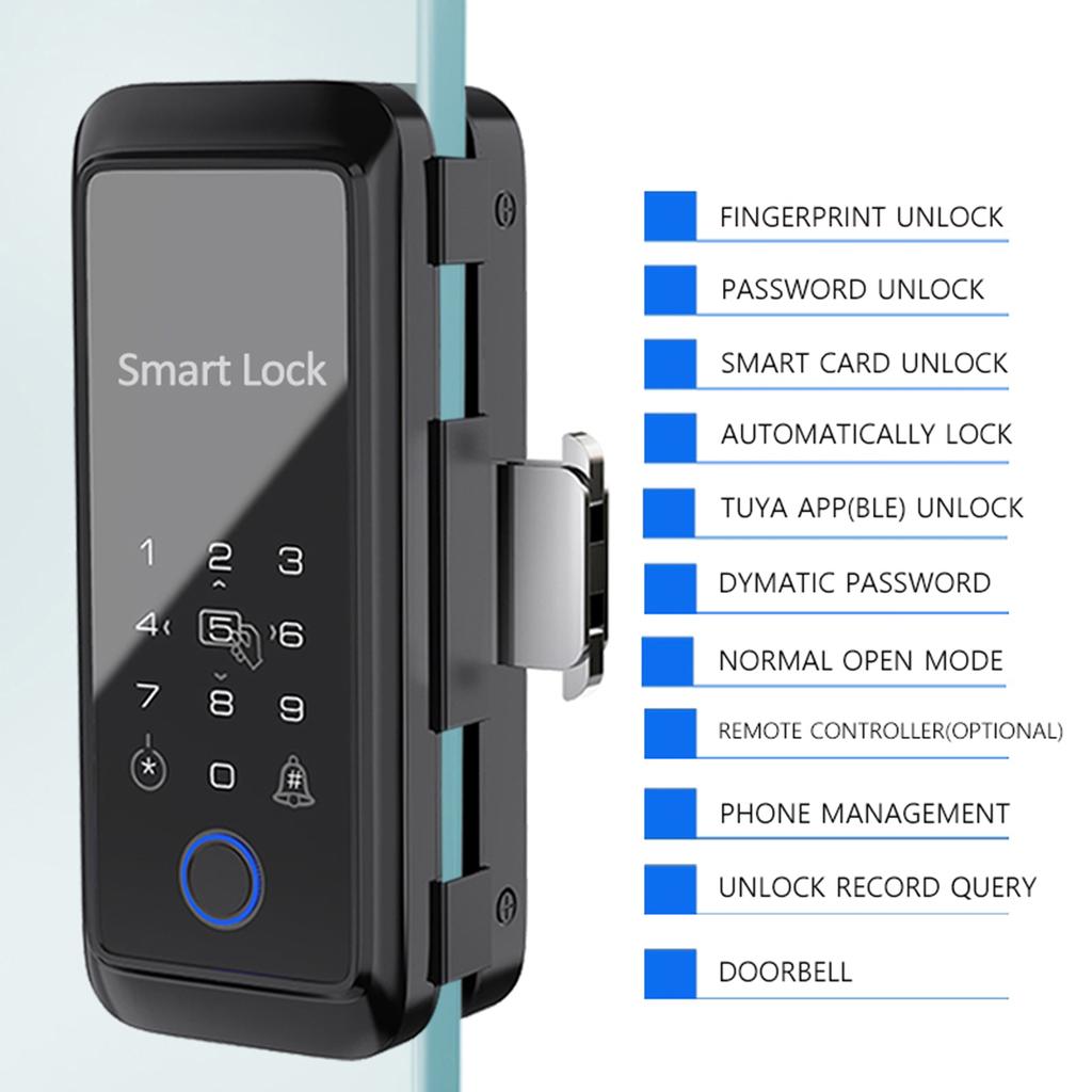 Tuya Smart Lock Замок отпечатков пальцев Дверной замок Клавиатура Дверной замок с ручкой Электронный отпечаток пальца