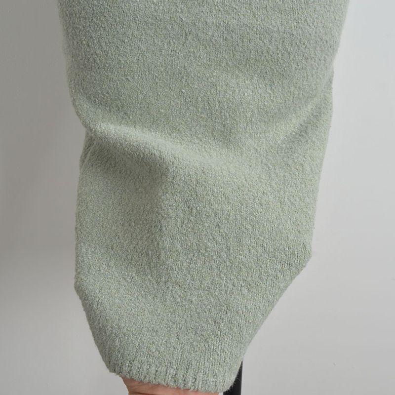 Fashion Style Fall and Winter New High Neck Sleeveless Knitting Dress Women's Tight Waist Slim Looking Overknee Sweater Vest Dress