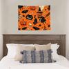 Happy Halloween Cartoon Tapestry Hippie Polyester Wall Hanging Cats Pumpkins Bats Wall Decor Yoga Mat Witchcraft Tapestries