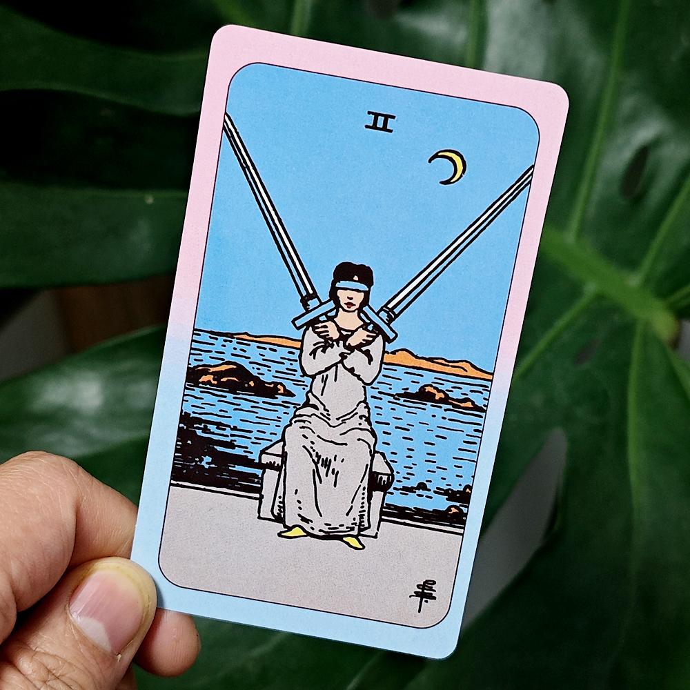 10,3*6 см Обучающая колода Таро Райдера Уэйта 78 карт Таро синего и розового цветов на русском языке