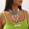 Bohemian Multi-layer Beaded Necklace with Great Love Wears Pearl Turquoise Necklace.