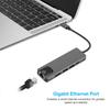 Концентратор USB C 5 в 1 с Gigabit Ethernet 4K HD для ноутбука телефона Steam Deck Адаптер-док Type C