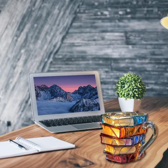 Кружка-книга Расписанная вручную Штабелируемая Книжная Кофейная Чашка Уникальный Подарок для Учителя