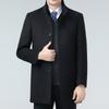 Double-sided Woolen Cashmere Coat Men's Mid-length Woolen Woolen Coat Winter Two-piece Set with Down Lining Dad Men's Clothing
