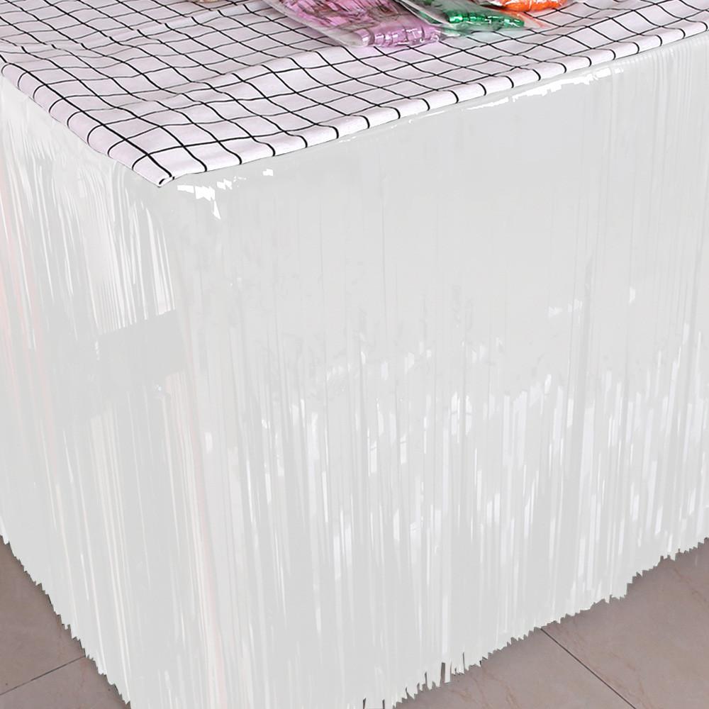 Элегантная 2,75-метровая юбка для стола из дождевого шелка цвета розового золота для потрясающего декора на день рождения