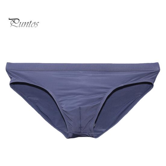 Men Briefs Low-rise Slim Fit High Elasticity Underwear Solid Color Ice Silk Transparent Panties Summer Ultra-thin Underwear