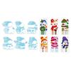 24 Sets Christmas Snowman Craft Kits - Winter Diy Ornaments Decorations Art Sets - Make Your Own Snowman Stickers Arts And Craft