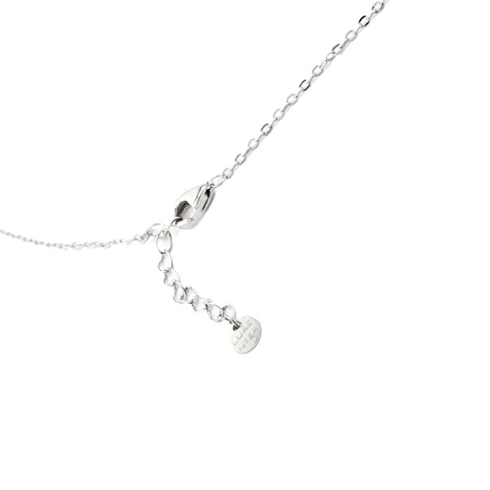 Collier Luxenter en argent 925 avec zircon brillant finition en rhodié - Leilda
