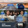 4*1080P Video Recorder WIFI Dash Cam for Car 3/4 Lens Car DVR 360 Degrees Rear View Camera 24H Parking Monitor Car Assecories