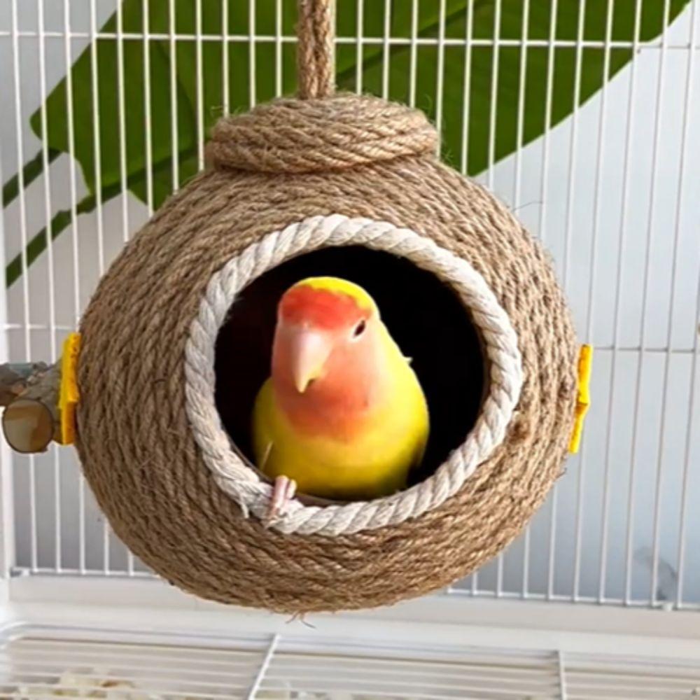 Comfortable Coconut Husk Bird Cages Bite Resistant Bird House Bird Supplies Hamster Bed Garden