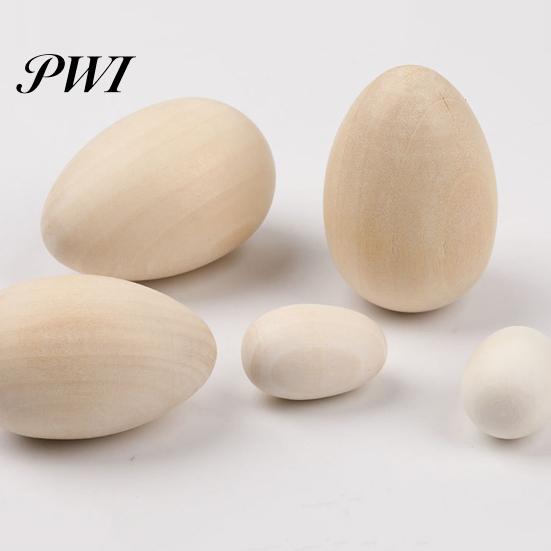 Easter Eggs Decorations 6Pcs Wooden Simulated Egg Creative DIY Graffiti Painted Wear-resistant Props for Holiday Home Decoration Ornaments