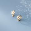 Jewelry Gold Color Geometric Flower Flower Ear Buckles Korean Style Hoop Earrings Women Earrings