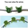 10/100 шт. зажимы для фиксации лозы, зажимы для вьющихся растений с клейкой наклейкой, зажимы для фиксации настенных лоз в форме бабочки для внутреннего и наружного декора