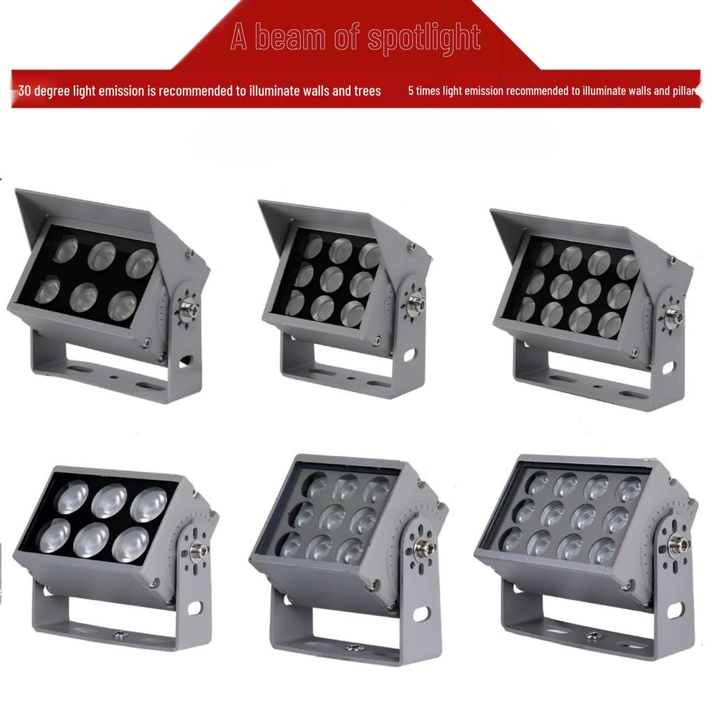 LED Floodlight Outdoor Waterproof Spotlight for Wall, Pillar, or Tree