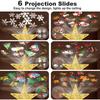 3D Glitter Projection Xmas Tree Lighting Snowflake Stars Party Decor New Christmas Tree Toppers