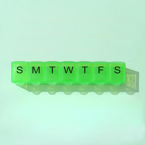 Коробка для таблеток с отделениями, 7 сеток, еженедельная прозрачная крышка, с принтом даты, пыленепроницаемый, влагозащищенный, портативный, для путешествий, на открытом воздухе, органайзер для планшета