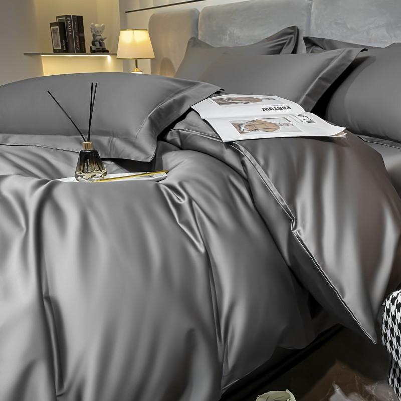 200-count High-grade Long-staple Cotton Four-piece Set of Pure Cotton Sheets, Fitted Sheets, Duvet Cover, High-end Bedding Duvet Cover