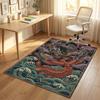 Mystical Spiral Theme Soft Crystal Velvet Rug Custom Name & Text Print Non Slip Floor Rug for Bedroom Living Room