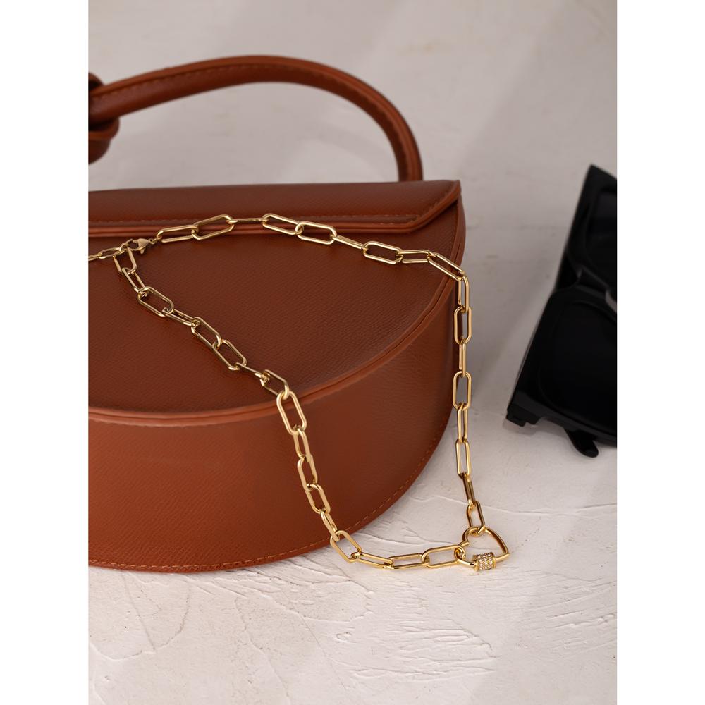 Eetit Ожерелье с подвеской в ​​форме сердца из нержавеющей стали, ювелирные изделия с кубическим цирконием